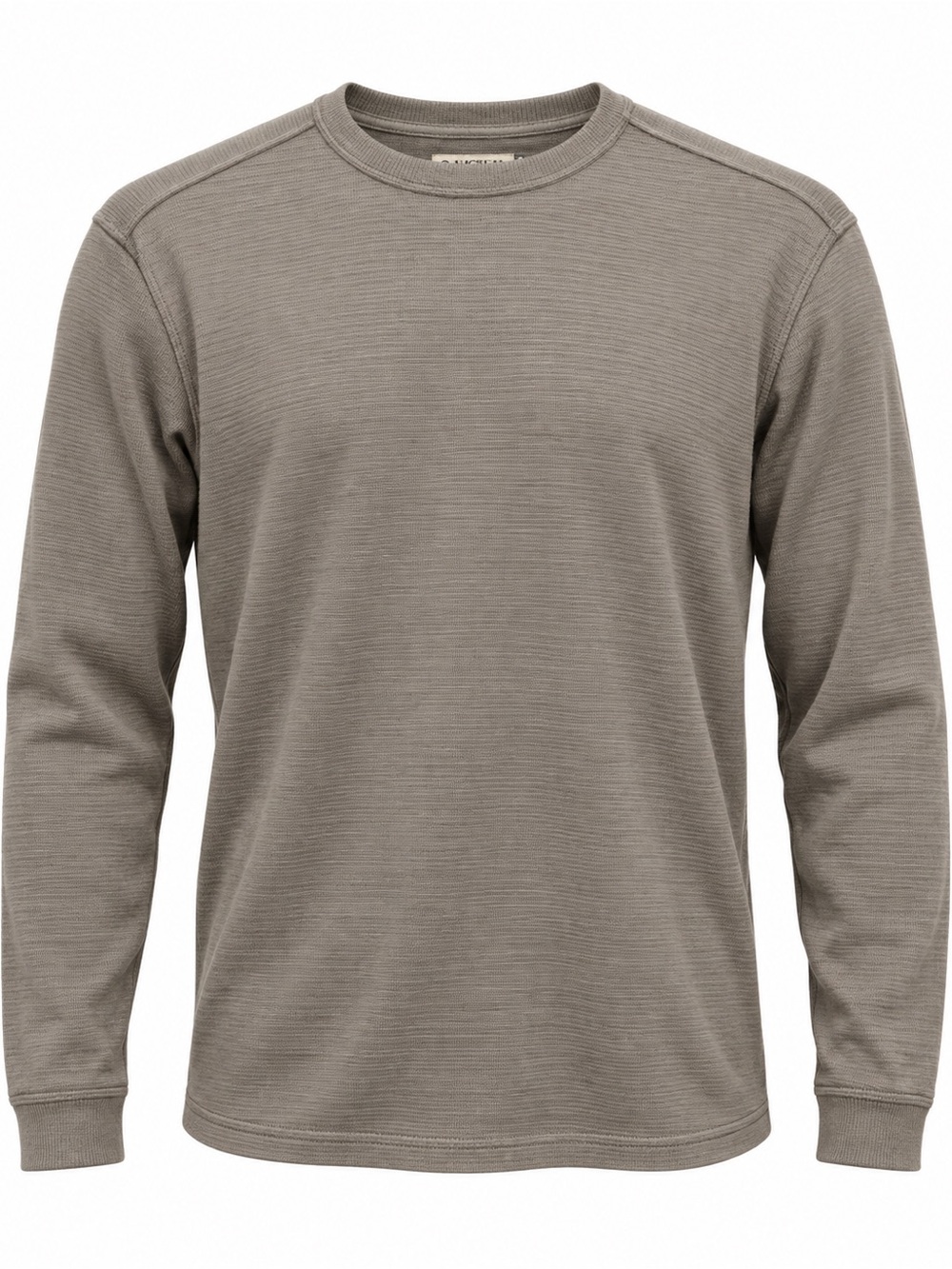 Men's Long Sleeve Crewneck Shirt - Taupe